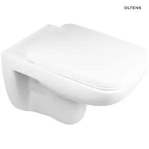 Oltens Ribe miska WC wisząca PureRim z deską wolnoopadającą biała 42010000