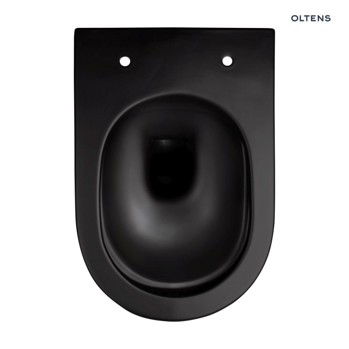 Oltens Hamnes miska WC wisząca PureRim z powłoką SmartClean czarny mat 42513300