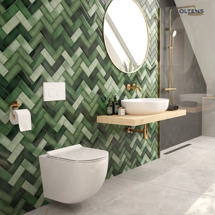 Oltens Hamnes umywalka 60x42,5 cm nablatowa owalna z powłoką SmartClean biała 40815000