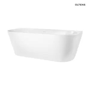 Oltens Delva wanna wolnostojąca przyścienna 170x80 cm akrylowa owalna biały połysk 12019000