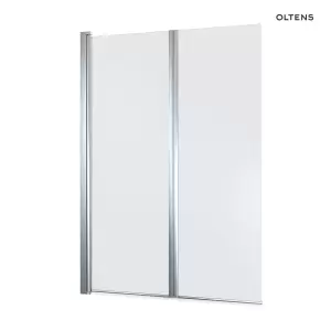 Oltens Fulla parawan nawannowy 2-częściowy 98x140 cm chrom/szkło przezroczyste 23204100