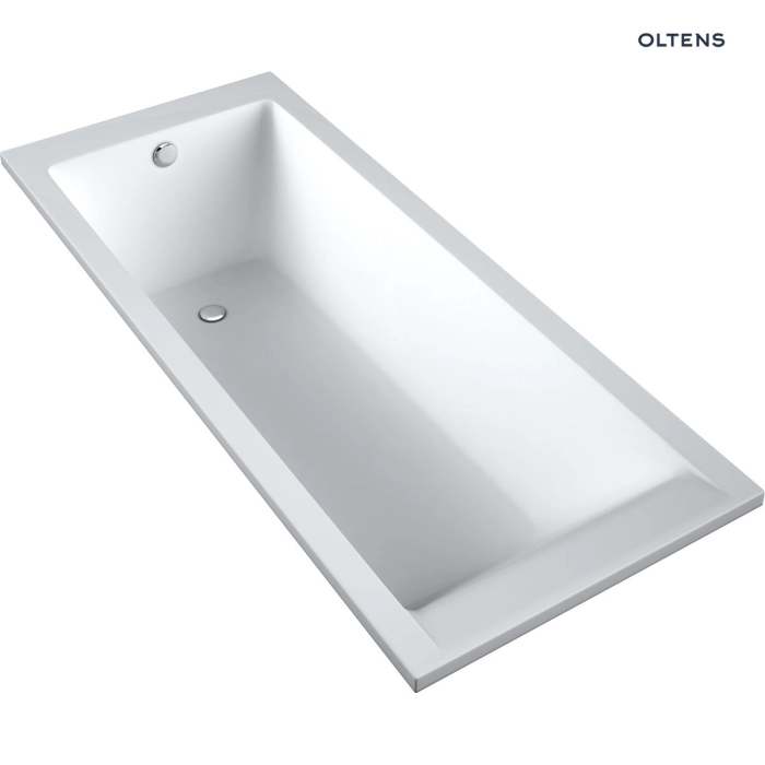 Oltens Langfoss wanna prostokątna 150x70 cm akrylowa biały połysk 10002000