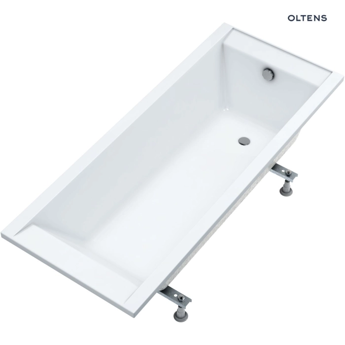 Oltens Langfoss wanna prostokątna 170x75 cm akrylowa biały połysk 10005000
