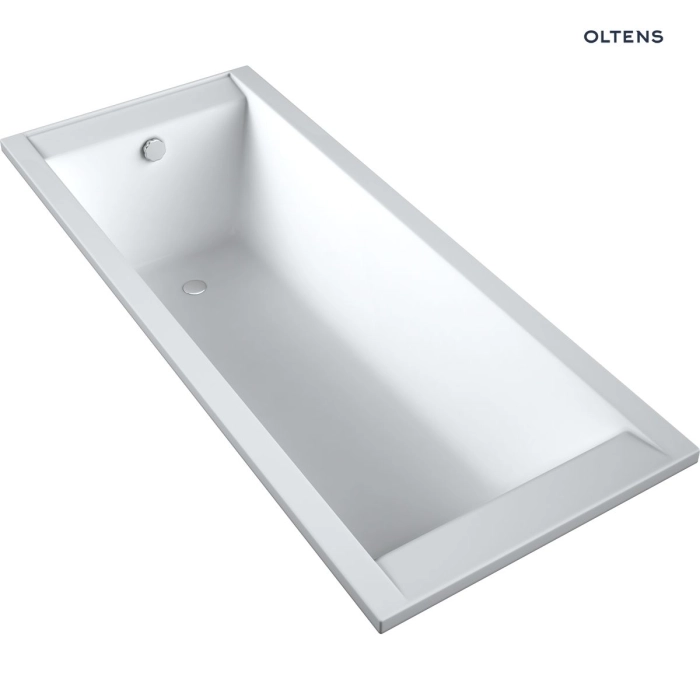 Oltens Langfoss wanna prostokątna 170x75 cm akrylowa biały połysk 10005000