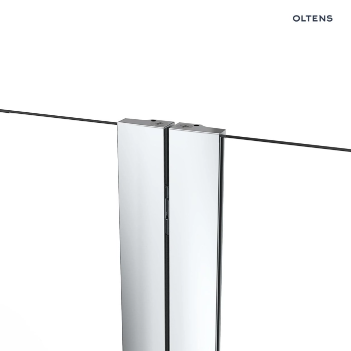 Oltens Fulla parawan nawannowy 2-częściowy 98x140 cm chrom/szkło przezroczyste 23204100