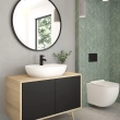 Oltens Hamnes Thin umywalka 62x42 cm nablatowa owalna z powłoką SmartClean biała 41814000