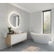 Oltens Hamnes Thin umywalka 62x42 cm nablatowa owalna z powłoką SmartClean biała 41814000