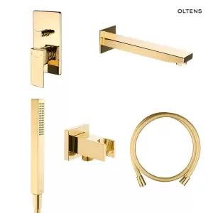 Zestaw Oltens Gota zestaw wannowo-prysznicowy podtynkowy złoty połysk 36605800