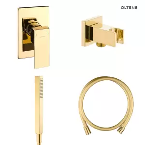 Zestaw Oltens Gota zestaw prysznicowy podtynkowy złoty połysk 36606800