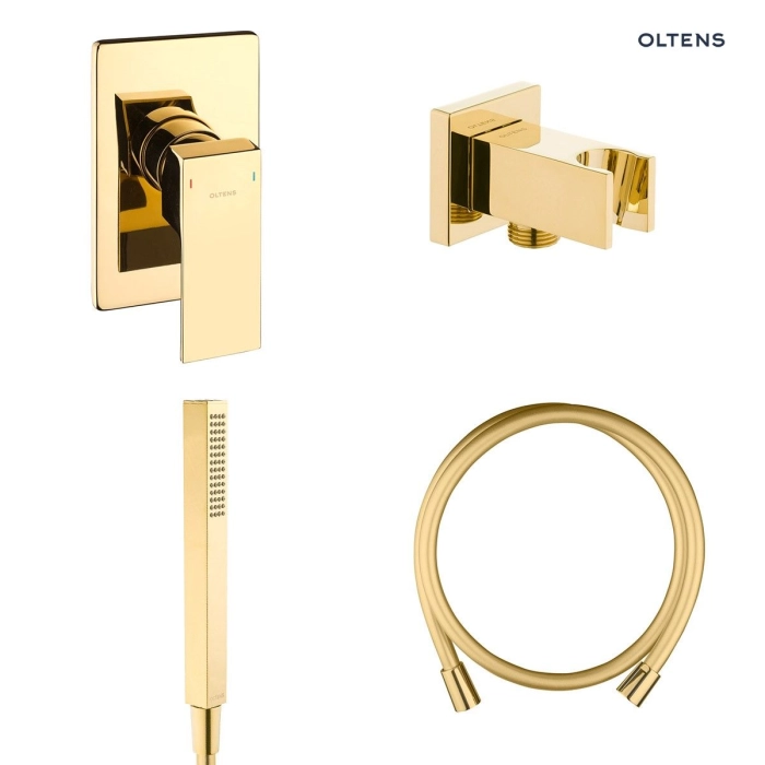 Zestaw Oltens Gota zestaw prysznicowy podtynkowy złoty połysk 36606800