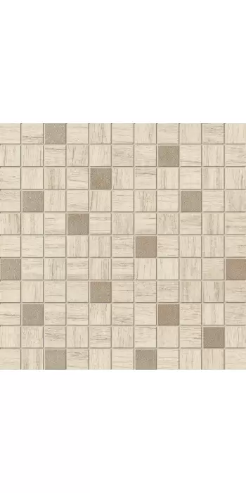 Tubądzin Domino Mozaika ścienna kwadratowa Pinia beż 30x30