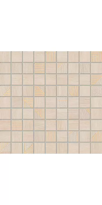 Tubądzin Domino Mozaika ścienna Woodbrille beige 30x30