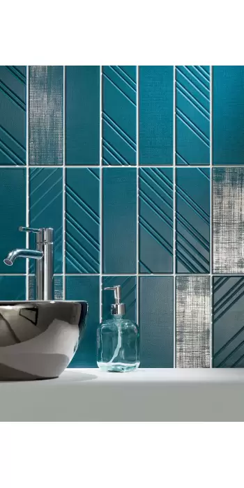 Tubądzin Domino Płytka ścienna Nesi bar blue STR 23,7x7,8