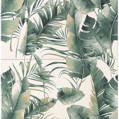 Tubądzin Domino Dekor ścienny 2-elementowy Burano green 61,8x60,8
