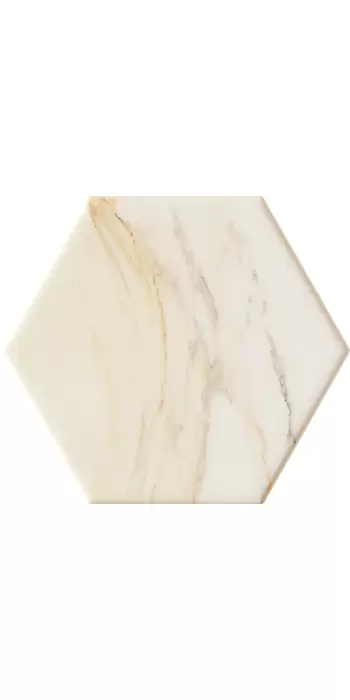 Tubądzin Domino Płytka ścienna Flare white hex 11x12,5