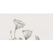 Tubądzin Domino Obraz gresowy element 4 Velo bianco flowers 119,8x59,8x0,8