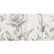Tubądzin Domino Obraz gresowy element 3 Velo bianco flowers 119,8x59,8x0,8