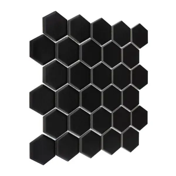 Dunin Hexagon Black 51 matt Mozaika 28x27,1