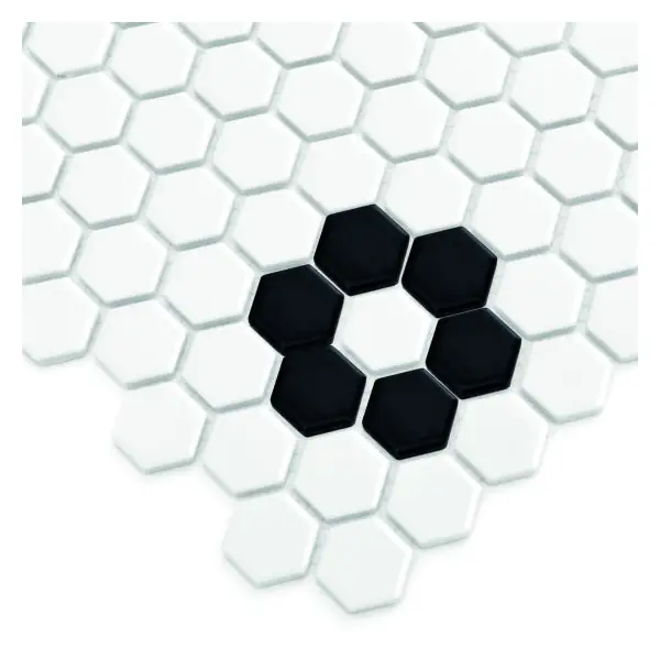 Dunin Mini Hexagon B&W Flower Mozaika 26x30