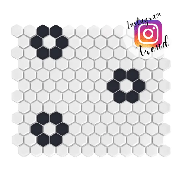 Dunin Mini Hexagon B&W Flower Mozaika 26x30