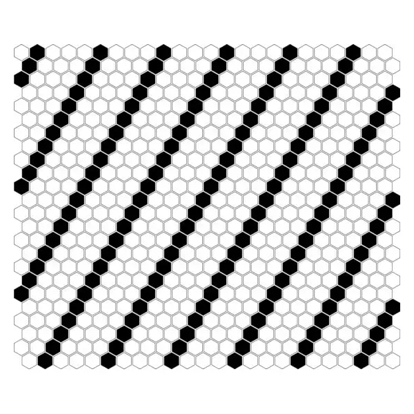 Dunin Mini Hexagon B&W Lean Mozaika 26x30