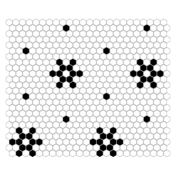 Dunin Mini Hexagon B&W Snow Mozaika 26x30