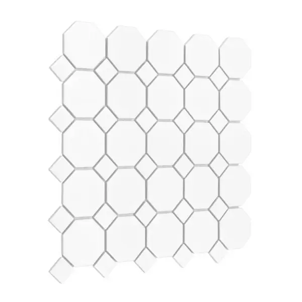 Dunin Mini Octagon White 55 matt Mozaika 29,5x29,5