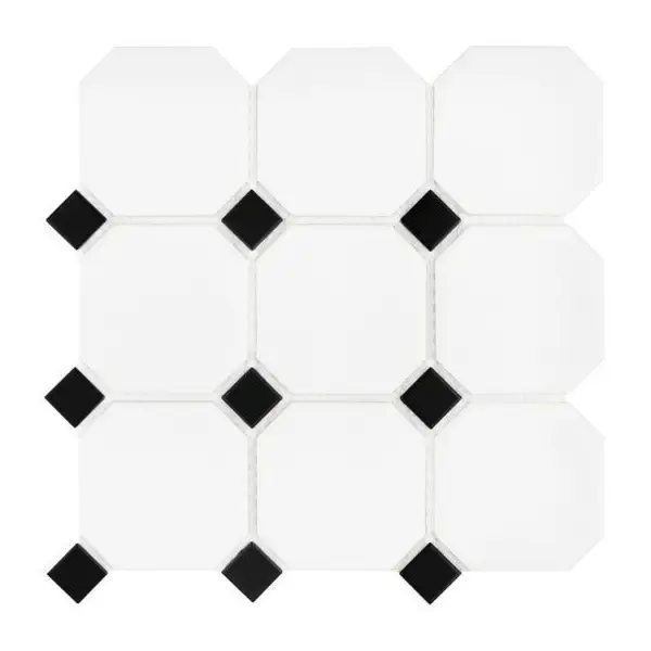 Dunin Octagon White 95 matt Mozaika 29,6x29,6