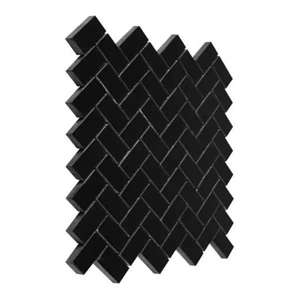 Dunin Pure Black Herringbone 48 Mozaika 28,5x30,5