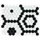 Dunin Mini Hexagon B&W Bee Mozaika 26x30