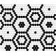 Dunin Mini Hexagon B&W Bee Mozaika 26x30