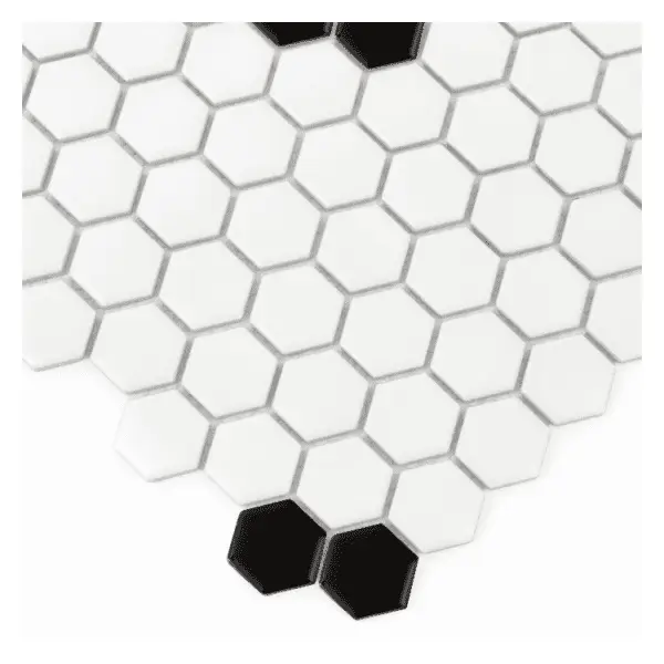 Dunin Mini Hexagon Rombdance Black matt Mozaika 50,2x52,3
