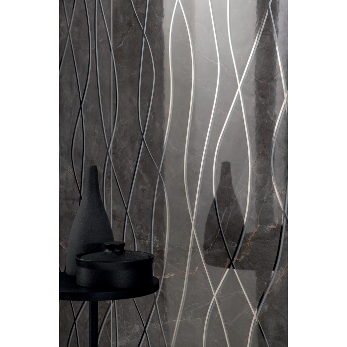 Tubądzin Domino Płytka ścienna Visine grey GLOSS 59,8x119,8