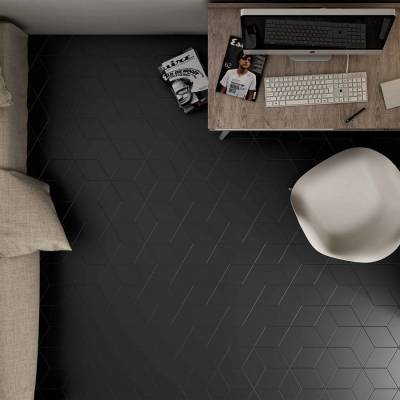 Equipe Rhombus Black Smooth 14x24