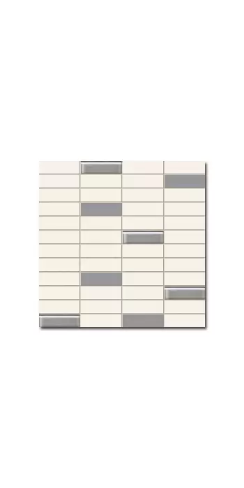 Tubądzin Domino Mozaika ścienna prostokątna Joy szara glass 29,8x29,8