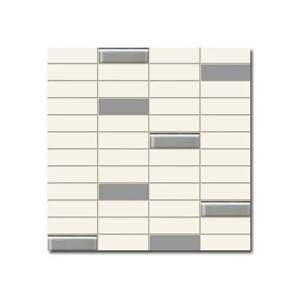 Tubądzin Domino Mozaika ścienna prostokątna Joy szara glass 29,8x29,8